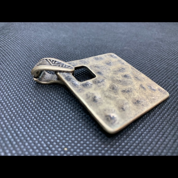 Premier Design Diamond Shaped Metal Necklace Pendant - Picture 3 of 6